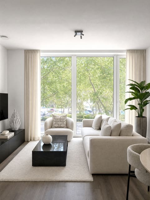 A room after Pictalens: reshot, relit and styled.