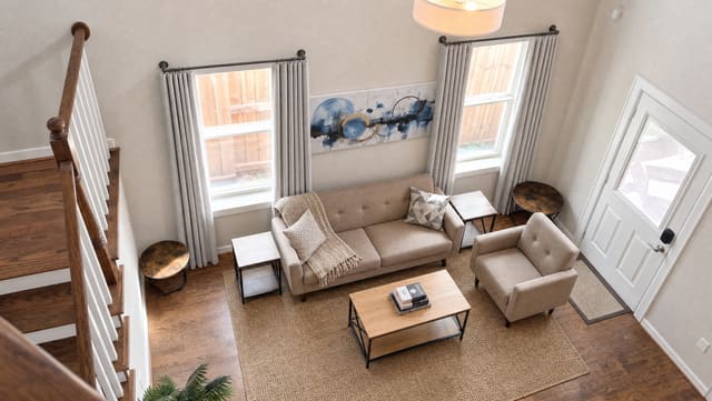 A room after Pictalens: reshot, relit and styled.